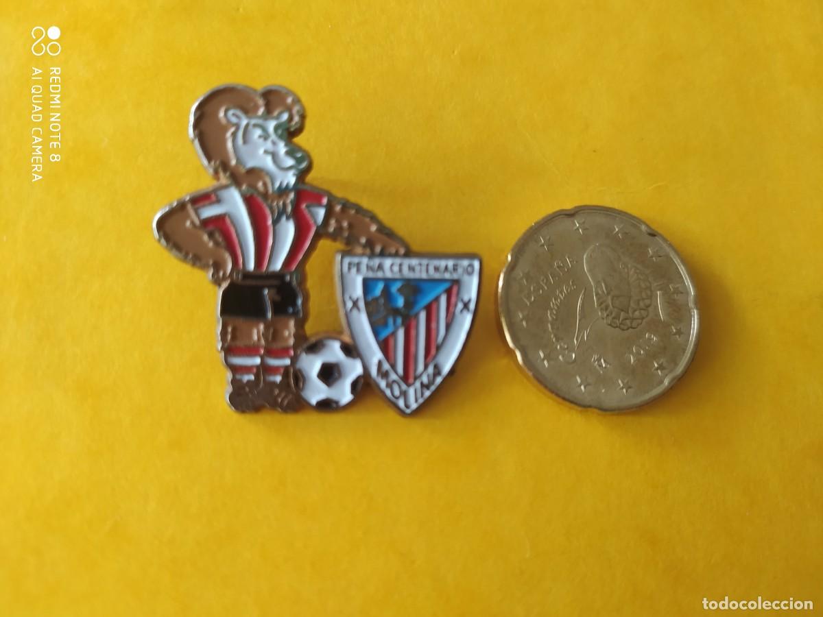 Collezionismo sportivo: PIN ATHLETIC BILBAO PE&Ntilde;A CENTENARIO MOLINA FOOT-BALL , P-4