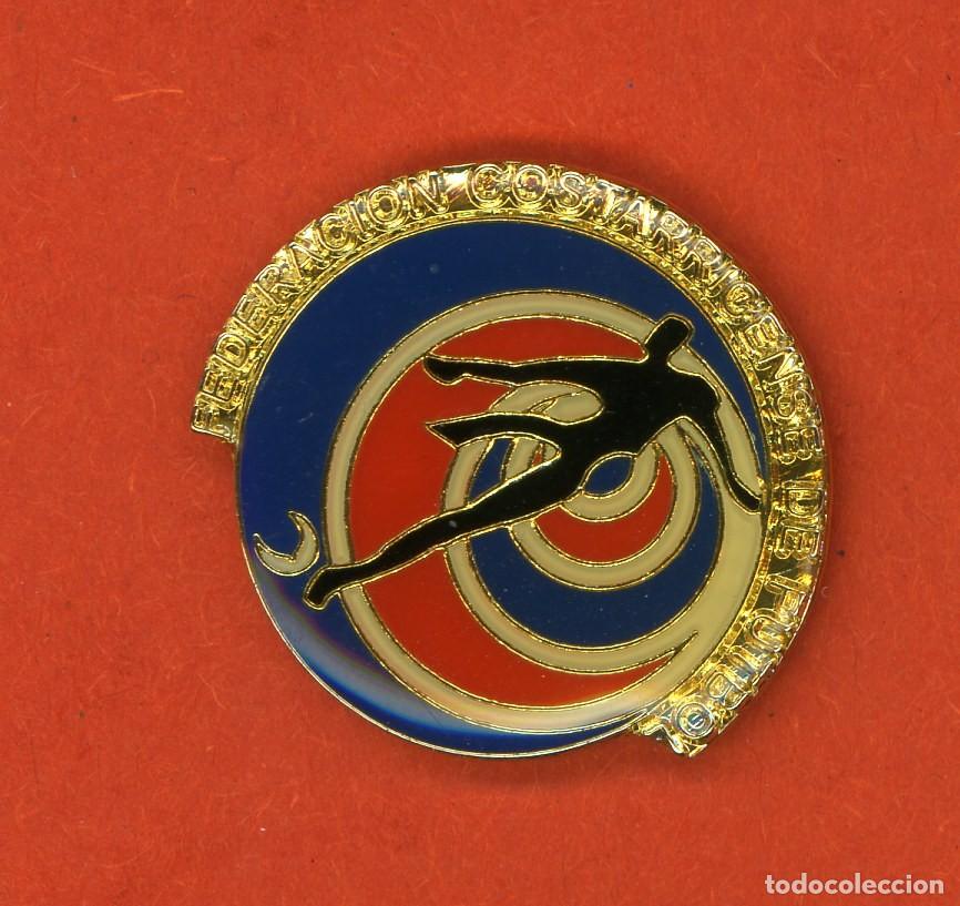 Colecionismo desportivo: PIN BADGE FUTBOL FEDERACI&Oacute;N FEDERATION LOGO SOCCER FOOTBALL COSTA RICA TICOS