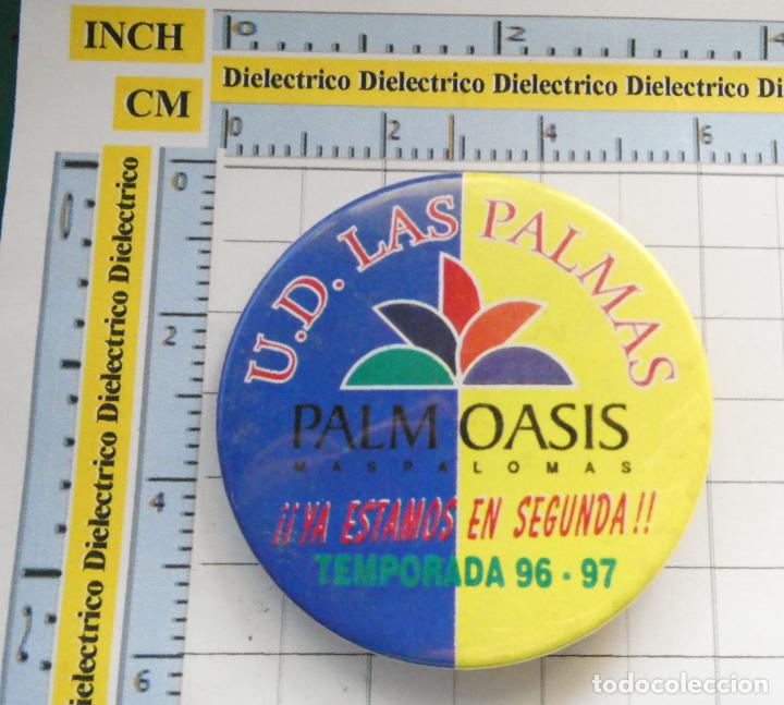 Sammelleidenschaft Sport: CHAPA DE DEPORTES. F&Uacute;TBOL. UNI&Oacute;N DEPORTIVA LAS PALMAS ASCENSO SEGUNDA DIVISI&Oacute;N 96 97 1996 1997