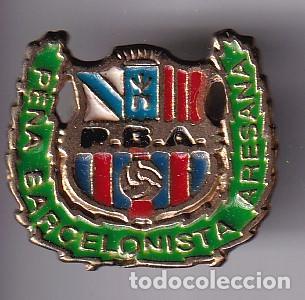 Coleccionismo deportivo: PIN DE FUTBOL DE LA PE&Ntilde;A BARCELONISTA ARESANA (FOOTBALL) BARCELONA-BAR&Ccedil;A