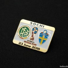 Coleccionismo deportivo: BADGE PIN: FIFA WORLD CUP RUSSIA 2018 GERMANY - SWEDEN