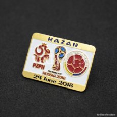 Coleccionismo deportivo: BADGE PIN: FIFA WORLD CUP RUSSIA 2018 POLAND - COLOMBIA