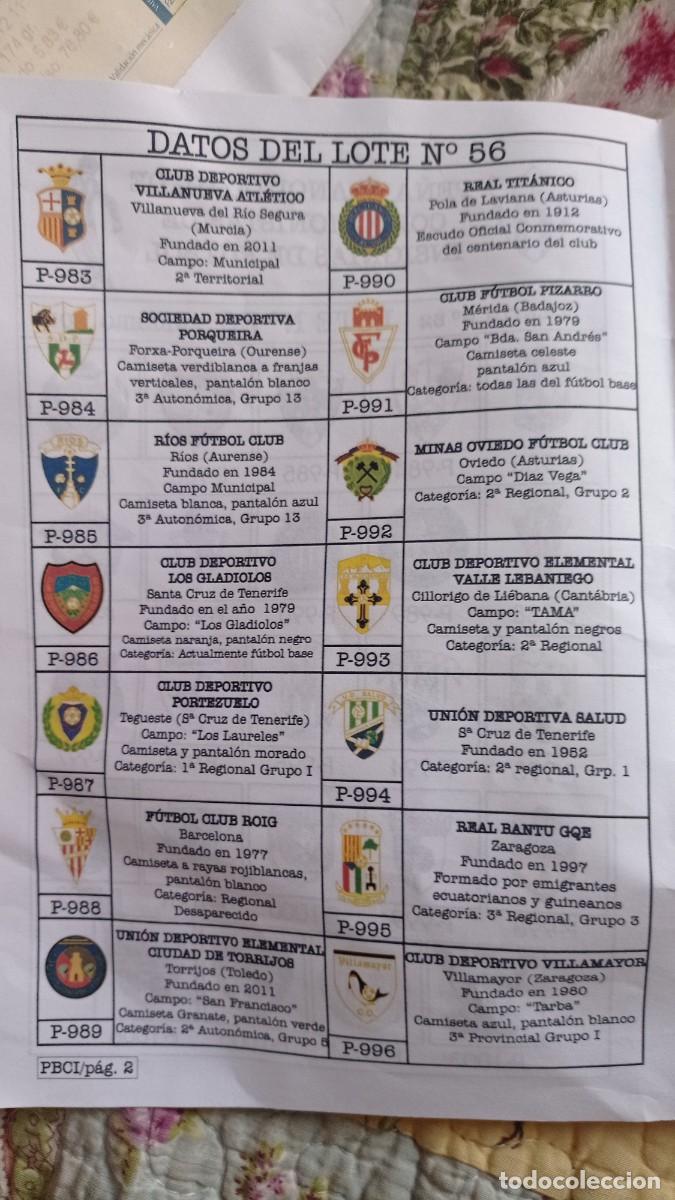 Colecionismo desportivo: Lote 24 Pines clubs futbol