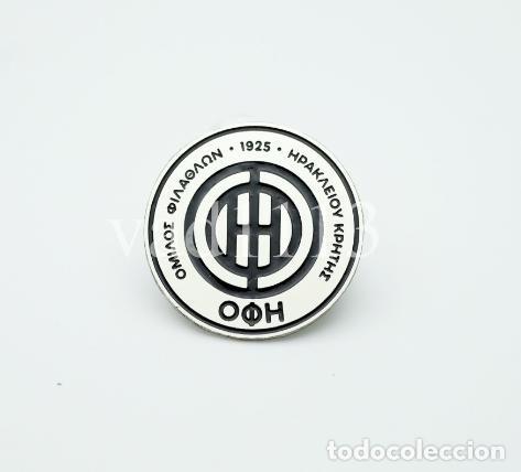 Coleccionismo deportivo: Badge Pin: European football clubs Greece - &rdquo; OFI Crete FC &rdquo;