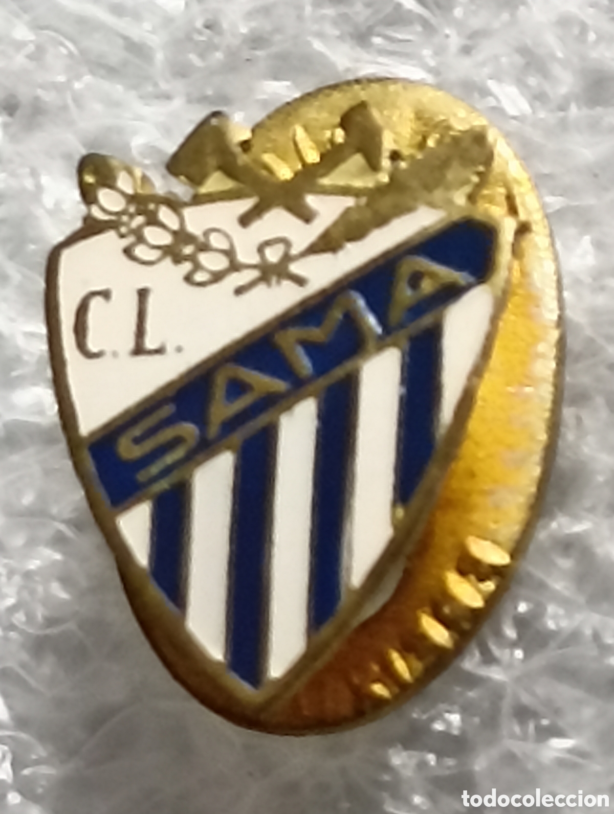 Sports collectibles: PIN FUTBOL OJAL, C.L. SAMA, ASTURIAS
