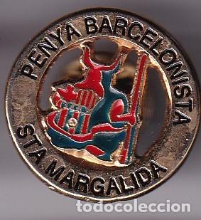 Collezionismo sportivo: PIN DE FUTBOL DE LA PE&Ntilde;A BARCELONISTA DE STA. MARGALIDA (FOOTBALL) BARCELONA-BAR&Ccedil;A
