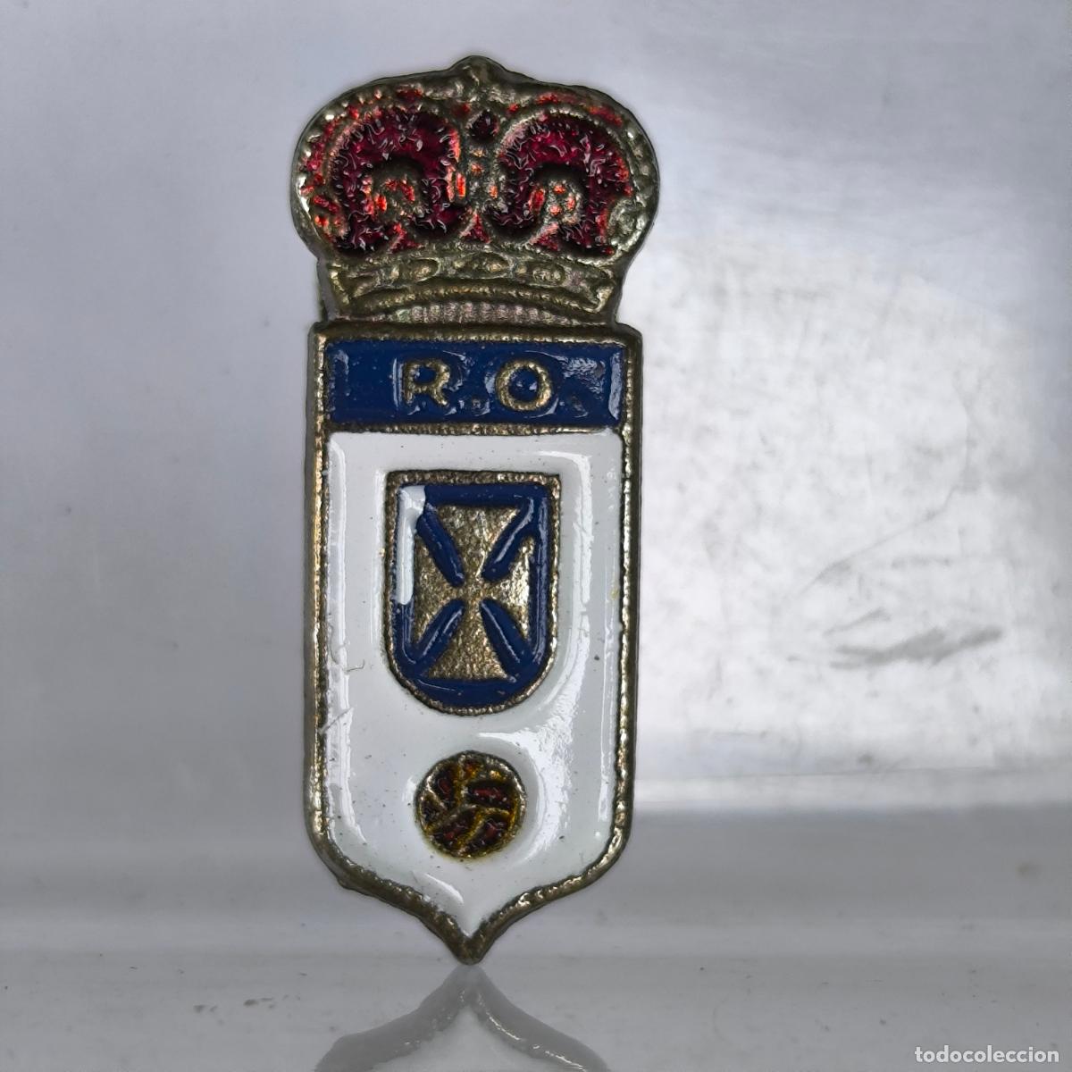 Colecionismo desportivo: PIN DE F&Uacute;TBOL PARA SOLAPA ESCUDO DEL REAL OVIEDO .