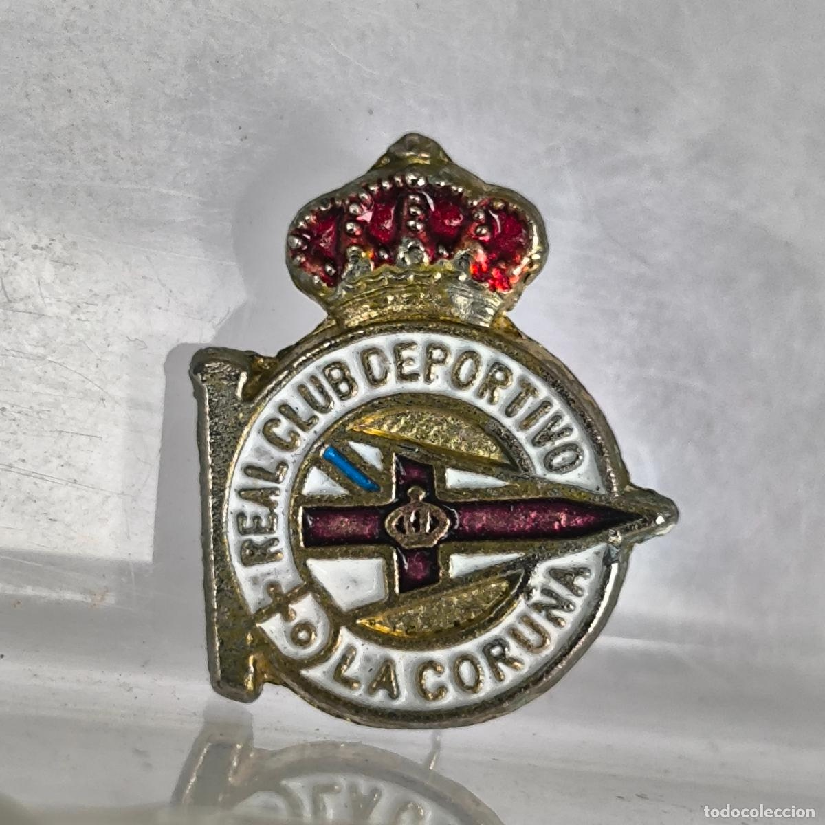 Colecionismo desportivo: PIN IMPERDIBLE DE F&Uacute;TBOL ESCUDO DEL REAL CLUB DEPORTIVO DE LA CORU&Ntilde;A.