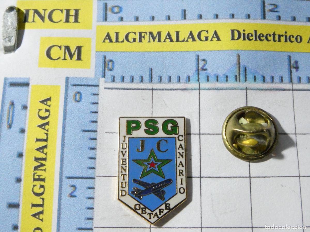 Collezionismo sportivo: PIN DE DEPORTES. F&Uacute;TBOL. PSG JC JUVENTUD GETAFE CANARIO, MADRID. ESCUDO EQUIPO