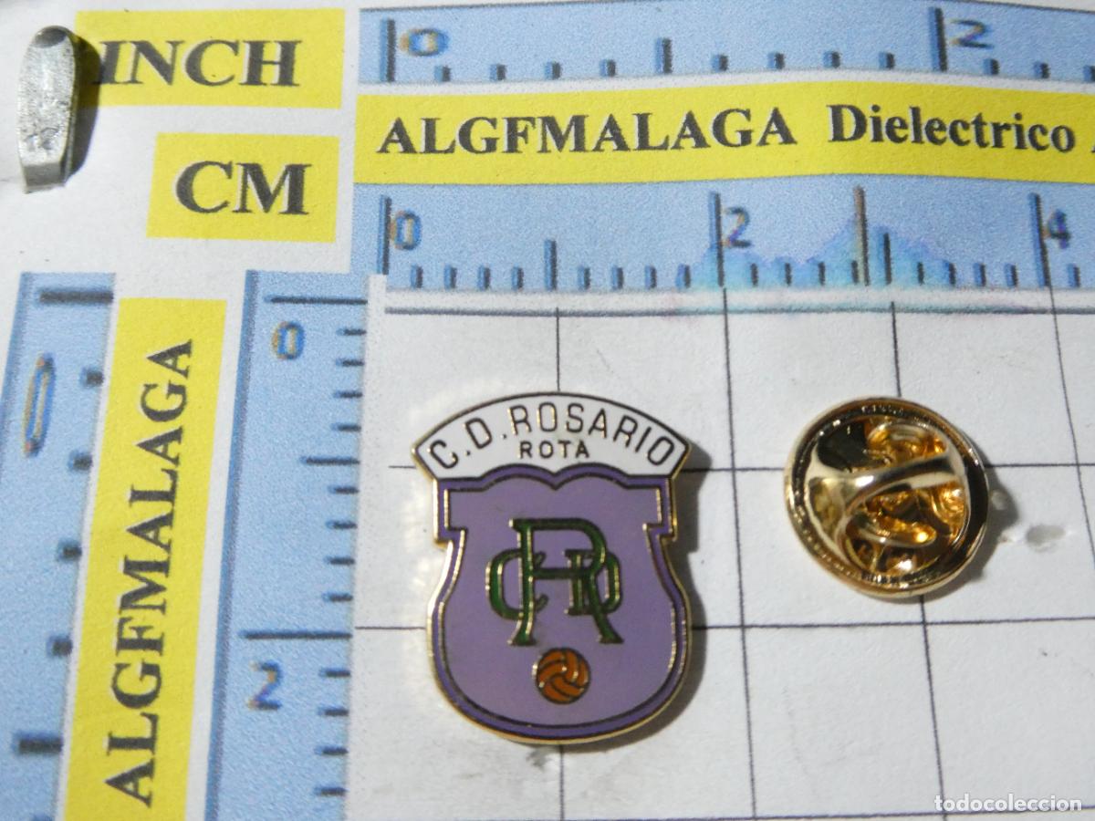 Collezionismo sportivo: PIN DE DEPORTES. F&Uacute;TBOL. CD ROSARIO ROTA C&Aacute;DIZ. ESCUDO EQUIPO