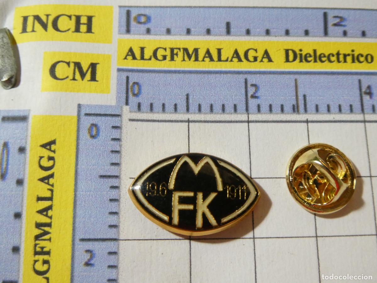 Coleccionismo deportivo: PIN DE DEPORTES. F&Uacute;TBOL. MOLDE FK SUECIA. ESCUDO EQUIPO