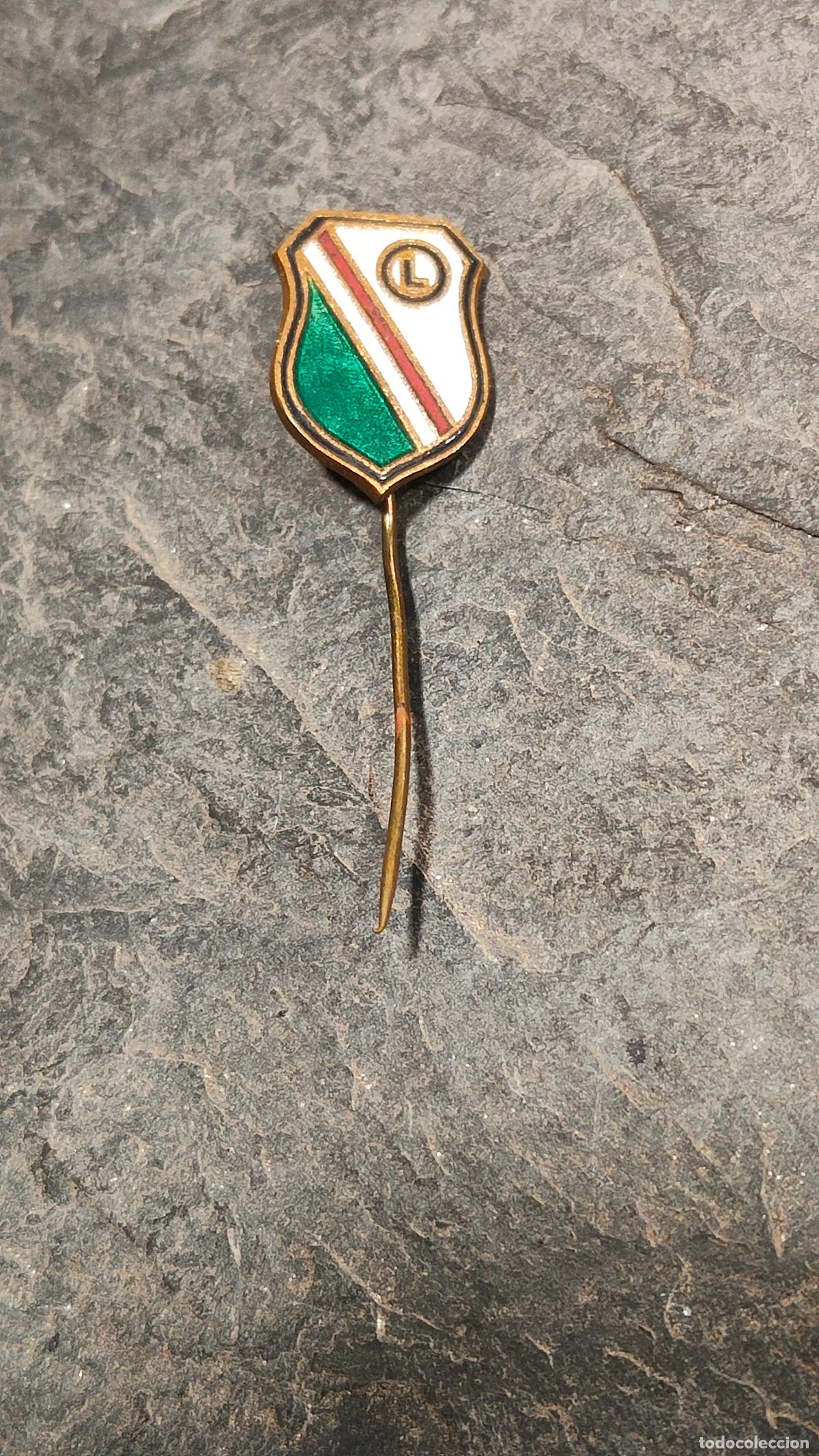 Sammelleidenschaft Sport: Pin antiguo equipo futbol Polonia legia Varsovia Legia Warszawa (insignia antigua aguja esmaltada)