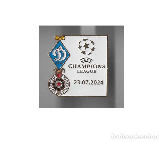 Sammelleidenschaft Sport: Badge Pin: UEFA Champions League 2024-25 FC Dynamo Kyiv Ukraine - FK Partizan Belgrad Serbia