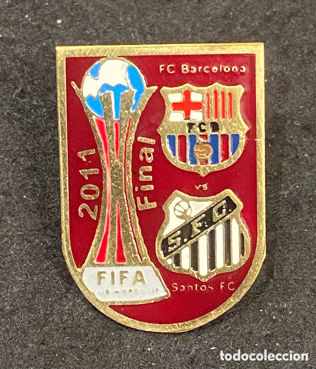 Coleccionismo deportivo: FC BARCELONA SANTOS FINAL COPA MUNDIAL DE CLUBES 2011 PIN INSIGNIA MESSI NEYMAR.