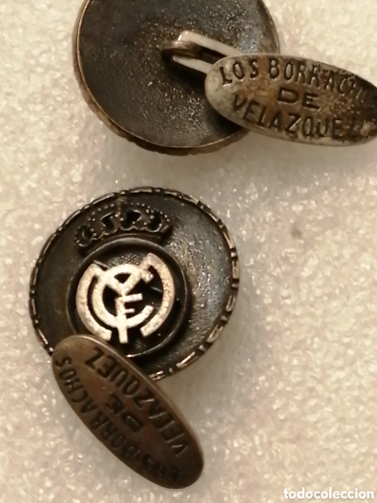 Collectionnisme sportif: JUEGO GEMELOS REAL MADRID PE&Ntilde;A MADRIDISTA LOS BORRACHOS DE VEL&Aacute;ZQUEZ FUTBOL CLUB