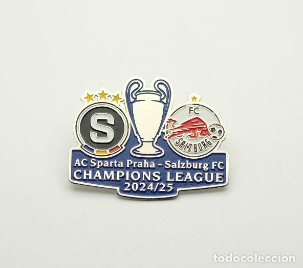 Sammelleidenschaft Sport: Football pin Sparta Prague Czech - FC Red Bull Salzburg Austria 2024-25 Champions League