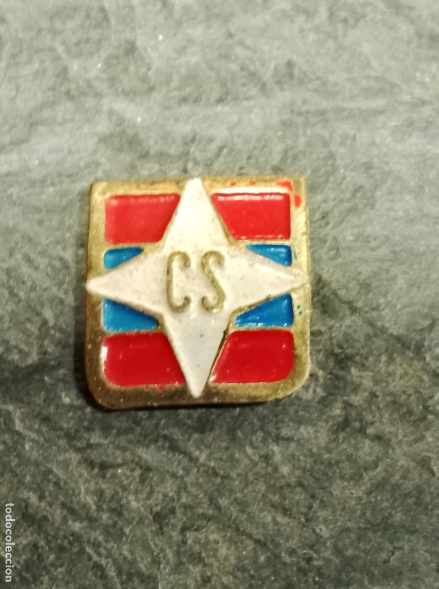 Collezionismo sportivo: Pin antiguo equipo club futbol calvo sotelo insignia ciudad real federaci&oacute;n castilla la mancha