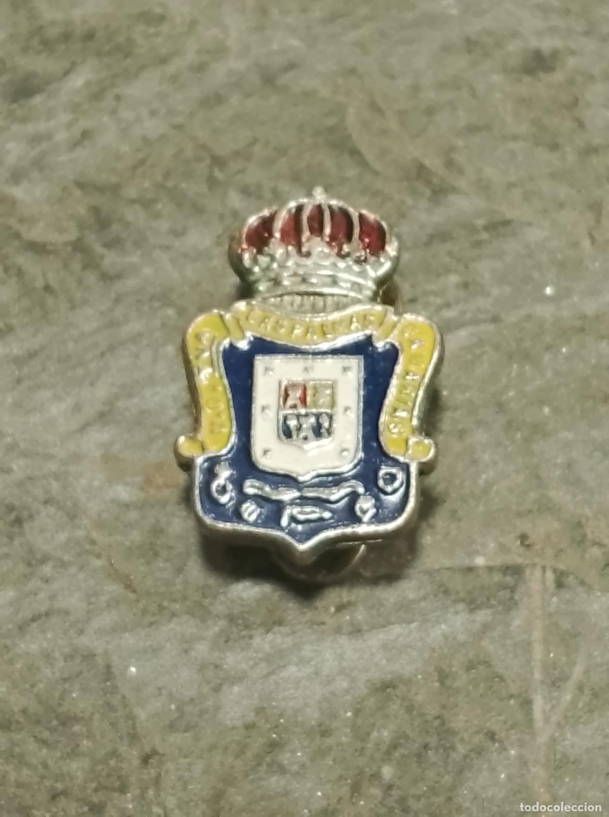 Collectionnisme sportif: Pin escudo equipo futbol uni&oacute;n deportiva las palmas insignia ojal bot&oacute;n federaci&oacute;n canaria