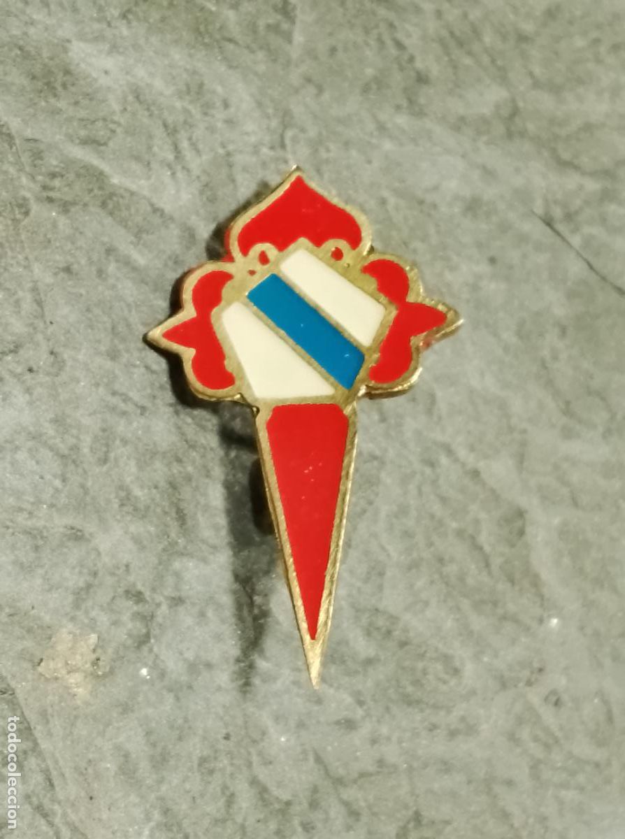 Collectionnisme sportif: Pin escudo equipo club futbol Galicia gaiteira insignia imperdible esmaltada federacion gallega
