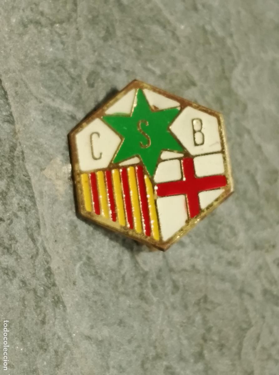 Collectionnisme sportif: Pin escudo equipo futbol club sportiu barcelona insignia imperdible esmaltada federacion catalana