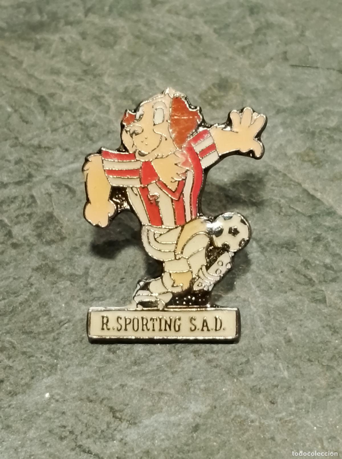 Collezionismo sportivo: Pin goli equipo club futbol real Sporting de gijon sociedad an&oacute;nima deportiva