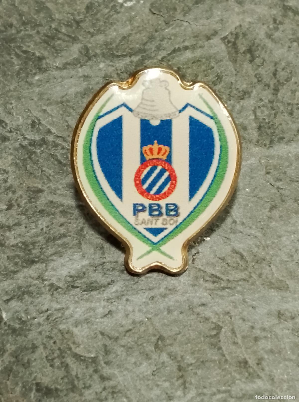 Collectionnisme sportif: Pin equipo futbol real club deportivo espa&ntilde;ol Barcelona insignia pe&ntilde;a pbb sant boi