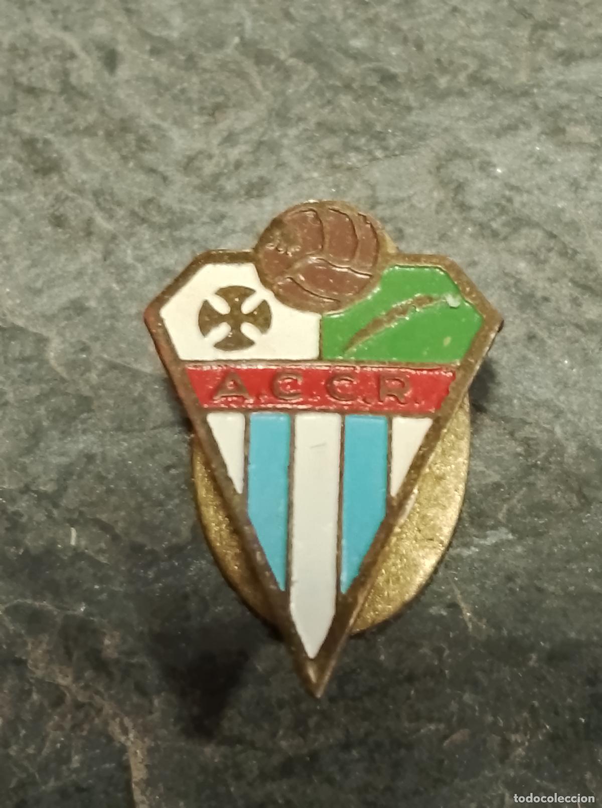Colecionismo desportivo: Pin antiguo escudo club futbol accr ruimors insignia antigua original ojal bot&oacute;n a&ntilde;os 50 /60 girona