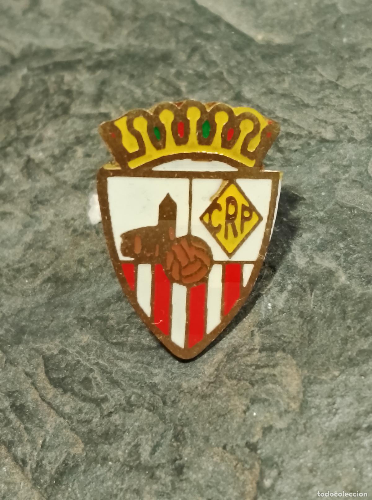 Sammelleidenschaft Sport: Pin escudo equipo futbol club racing portuense insignia esmaltada federaci&oacute;n andaluza