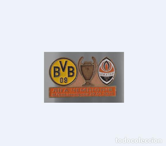 Sammelleidenschaft Sport: Football pin Borussia Dortmund Germany - Shakhtar Donetsk Ukraine 2024-25 Champions League