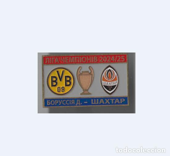 Sammelleidenschaft Sport: Football pin Borussia Dortmund Germany - Shakhtar Donetsk Ukraine 2024-25 Champions League
