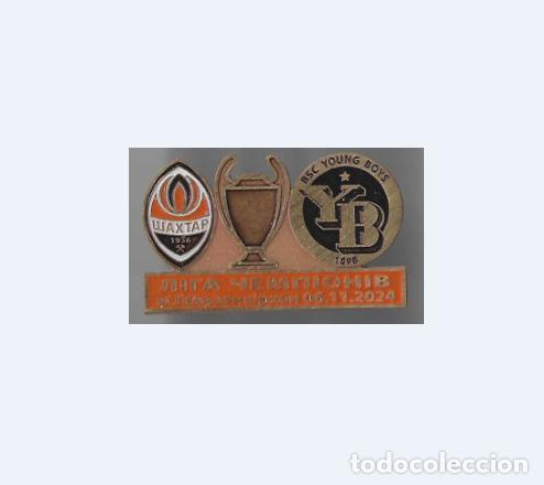 Sammelleidenschaft Sport: Football pin FC Shakhtar Donetsk Ukraine - BSC Young Boys Switzerland 2024-25 Champions League