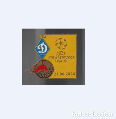 Collezionismo sportivo: Badge Pin: UEFA Champions League 2024-25 FC Dynamo Kyiv Ukraine - FC Red Bull Salzburg Austria