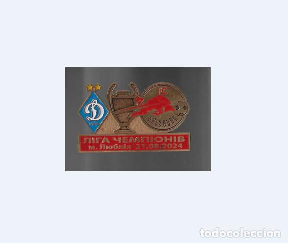 Collezionismo sportivo: Badge Pin: UEFA Champions League 2024-25 FC Dynamo Kyiv Ukraine - FC Red Bull Salzburg Austria