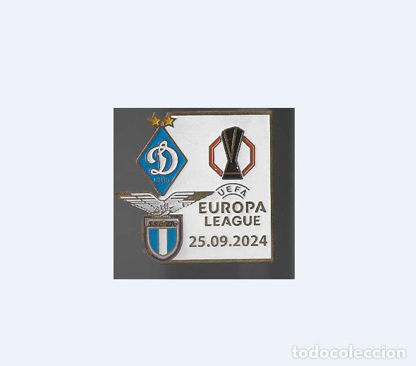 Collezionismo sportivo: Badge Pin UEFA Europa League 2024-25 Dynamo Kyiv Ukraine - SS Lazio Italy