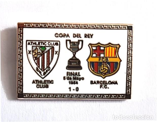 Coleccionismo deportivo: PIN FINAL COPA ATHLETIC BARCELONA 1984 - Foto 1