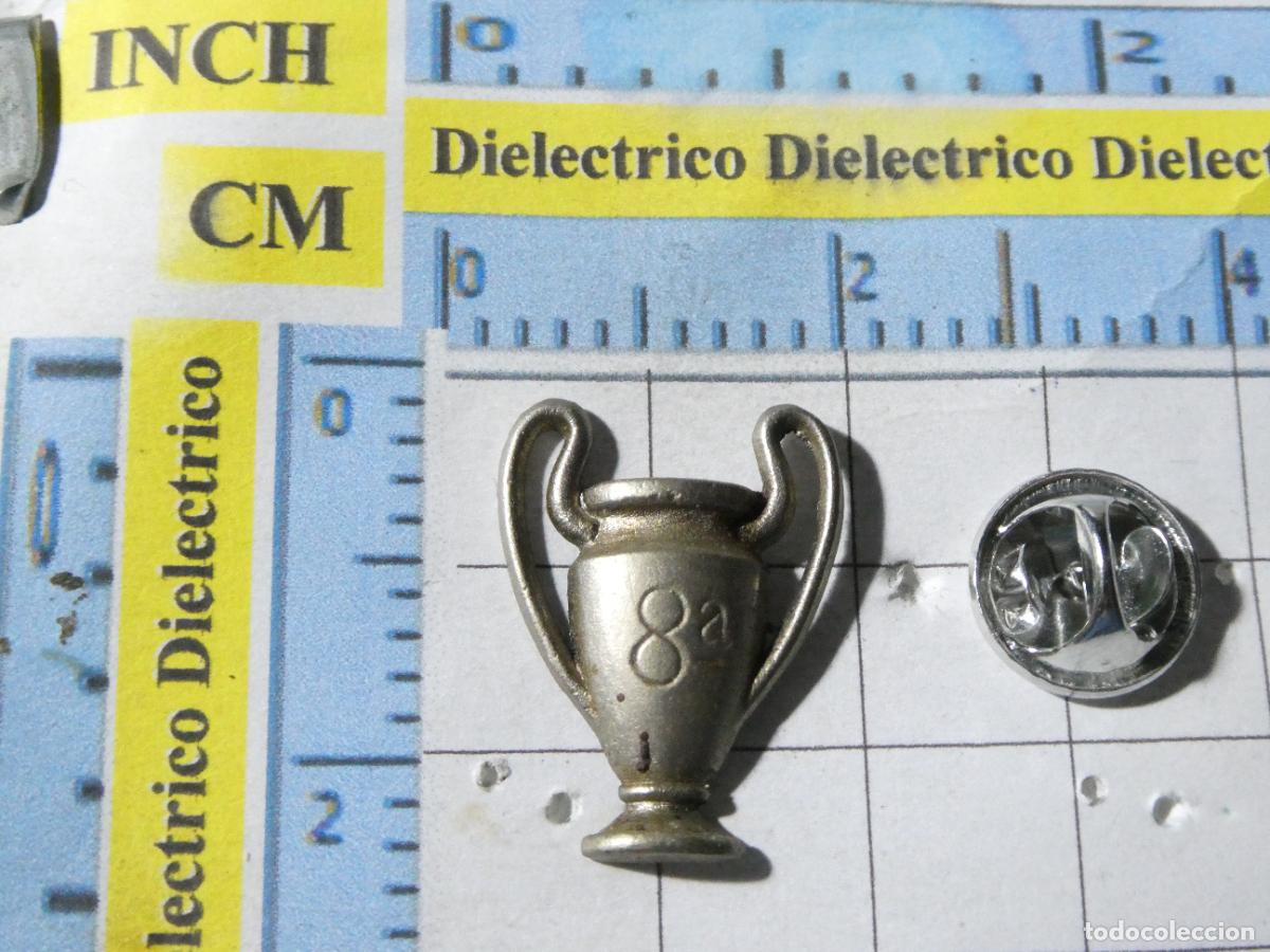 Sammelleidenschaft Sport: PIN DE DEPORTES. F&Uacute;TBOL. REAL MADRID CF 8&ordf; COPA DE EUROPA TROFEO CHAMPIONS. ESCUDO EQUIPO