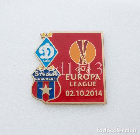 Sammelleidenschaft Sport: Badge Pin: UEFA Europa League 2014-15 Dynamo Kyiv Ukraine - FC Steaua Bucurest Romania