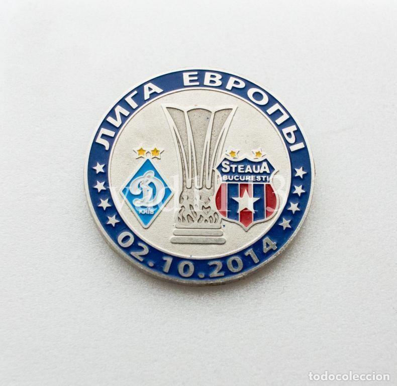 Sammelleidenschaft Sport: Badge Pin: UEFA Europa League 2014-15 Dynamo Kyiv Ukraine - FC Steaua Bucurest Romania