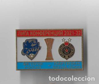 Sammelleidenschaft Sport: Badge Pin:UEFA Europa Conference League 2021-22 Sochi &rdquo; Russia - &rdquo; FK Partizan Belgrade &rdquo; Serbia