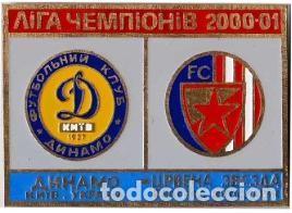 Collezionismo sportivo: Badge Pin: UEFA Champions League 2000-01 Dynamo Kyiv Ukraine - &rdquo; FK Crvena Zvezda Belgrade &rdquo; Serbia