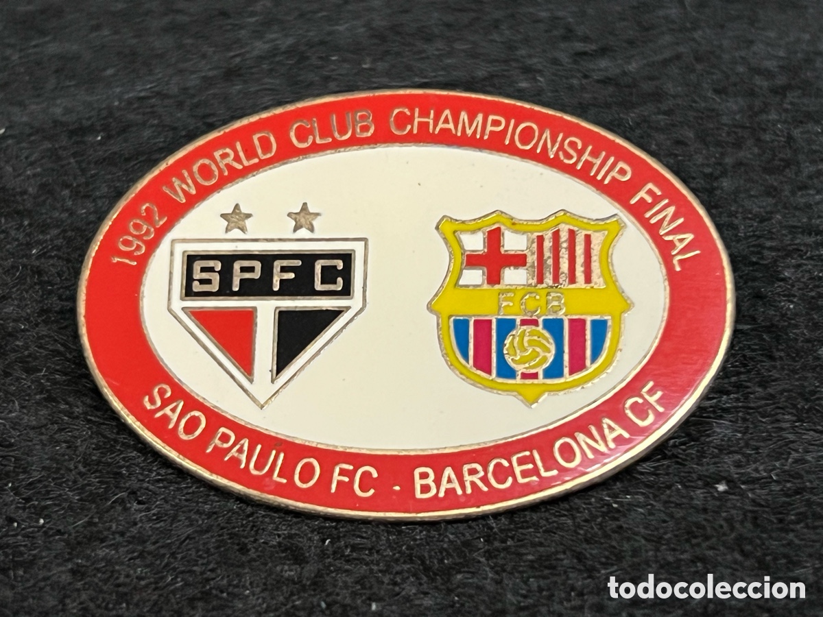 Collezionismo sportivo: PIN FINAL COPA INTERCONTINENTAL FC BARCELONA SAO PAULO 1992 FUTBOL BAR&Ccedil;A.