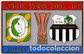 Collezionismo sportivo: Badge Pin: UEFA CUP 2007-08 &rdquo; FC Zimbru Chisinau &rdquo; Moldova - &rdquo; FK Artmedia Petržalka &rdquo; Slovakia