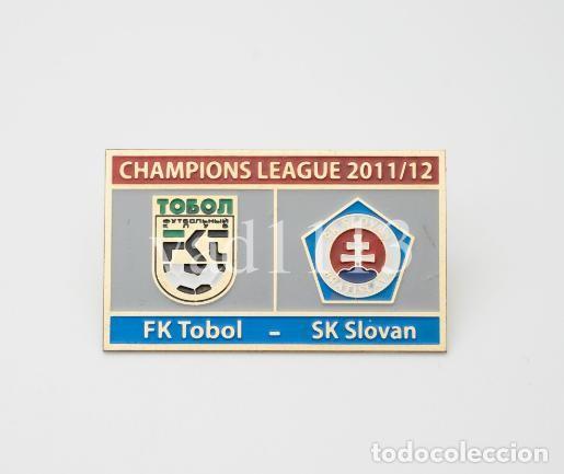 Collezionismo sportivo: Badge Pin: UEFA Champions League 2011-12 Tobol Kostanay Kazakhstan - SK Slovan Bratislava Slovakia