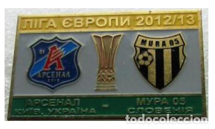 Collezionismo sportivo: Badge Pin: UEFA Europa League 2012-13 CSKA Kyiv Ukraine - &rdquo; Nogometna Sola Mura &rdquo; Slovenia