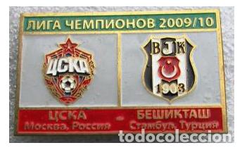 Collezionismo sportivo: Badge Pin: UEFA Champions League 2009-10 CSKA Moscow Russia - &rdquo; Besiktas JK &rdquo; Turkey