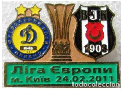 Collezionismo sportivo: Badge Pin: UEFA Europa League 2010-11 Dynamo Kyiv Ukraine - &rdquo; Besiktas JK &rdquo; Turkey