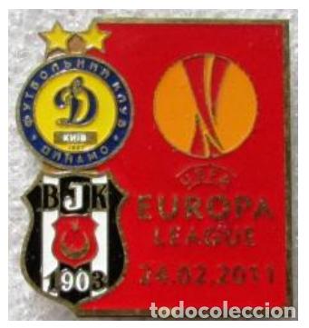 Collezionismo sportivo: Badge Pin: UEFA Europa League 2010-11 Dynamo Kyiv Ukraine - &rdquo; Besiktas JK &rdquo; Turkey