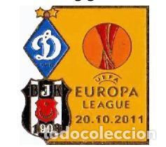 Collezionismo sportivo: Badge Pin: UEFA Europa League 2011-12 Dynamo Kyiv Ukraine - &rdquo; Besiktas JK &rdquo; Turkey