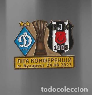 Sammelleidenschaft Sport: Badge Pin:UEFA Europa Conference League 2023-24 FC Dynamo Kyiv Ukraine - Besiktas JK Turkey