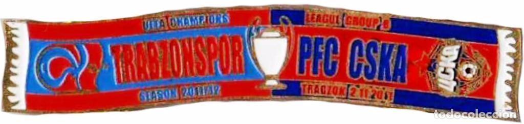 Collezionismo sportivo: Badge Pin: UEFA Champions League 2011-12 &rdquo; Trabzonspor &rdquo; Turkey - CSKA Moscow Russia